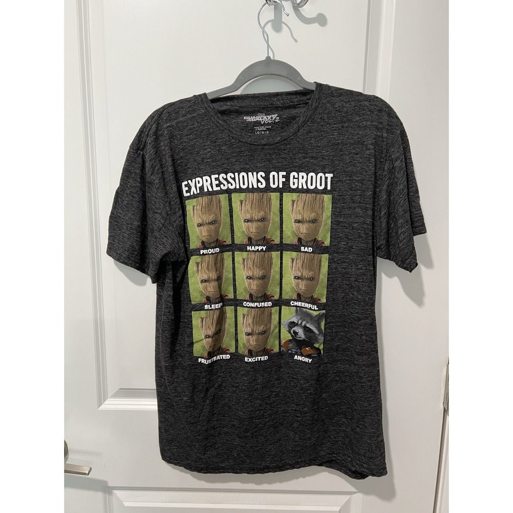 ✨ Groot Marvel Large Guardians of the‎ Galaxy Vol 2 T Shirt Expressions of Groot